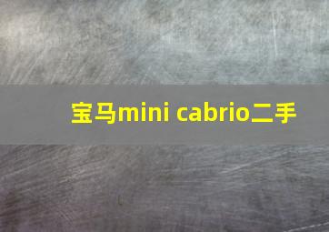 宝马mini cabrio二手